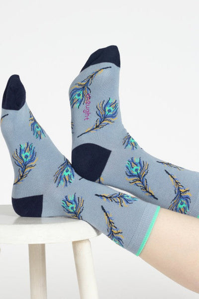 Thought Peacock Organic Cotton Gift Box of 4 Socks-Womens-Ohh! By Gum - Shop Sustainable