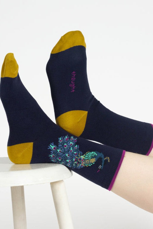 Thought Peacock Organic Cotton Gift Box of 4 Socks-Womens-Ohh! By Gum - Shop Sustainable