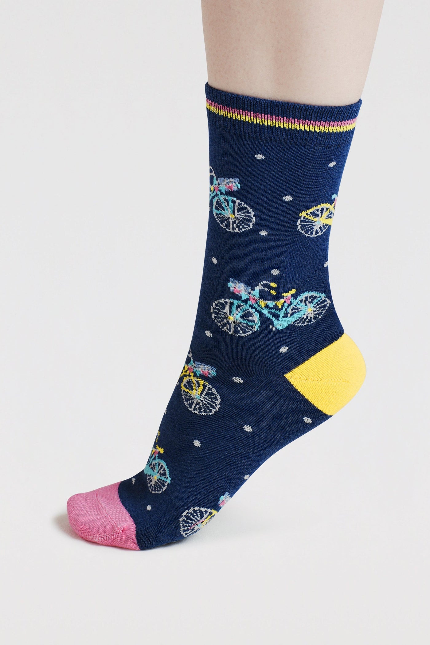 Thought Rosette Bike Bamboo Socks-Womens-Ohh! By Gum - Shop Sustainable