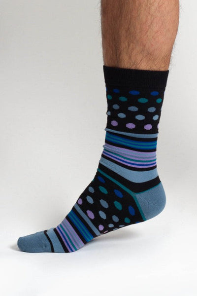 Thought Spots & Stripes Bamboo Gift Box of 4 Socks-Mens-Ohh! By Gum - Shop Sustainable