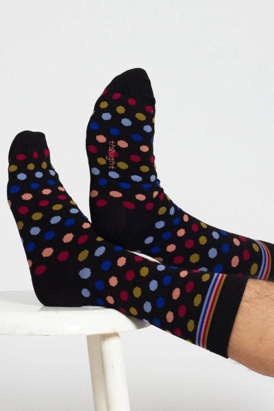 Thought Spots & Stripes Bamboo Gift Box of 4 Socks-Mens-Ohh! By Gum - Shop Sustainable