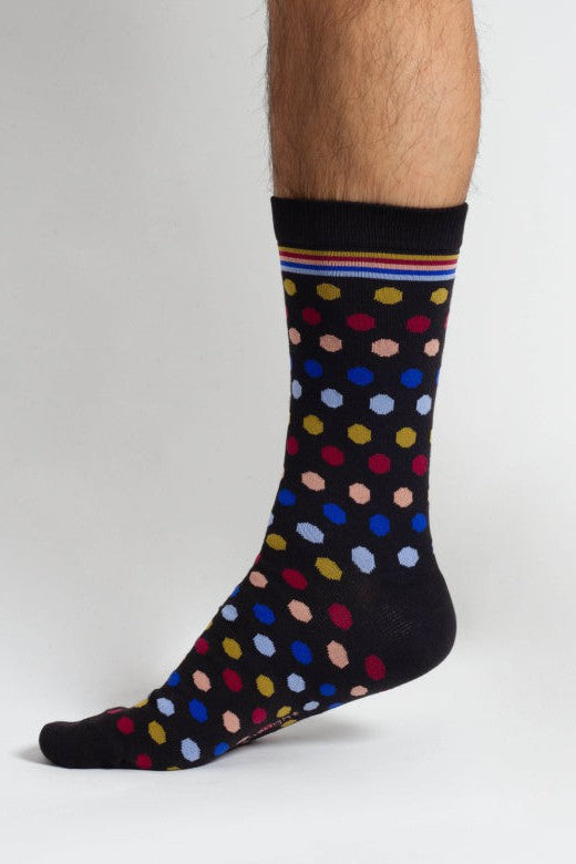 Thought Spots & Stripes Bamboo Gift Box of 4 Socks-Mens-Ohh! By Gum - Shop Sustainable