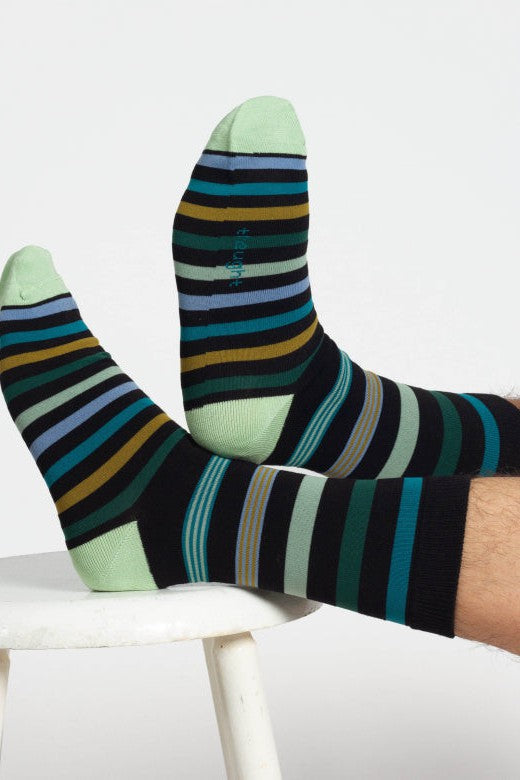 Thought Spots & Stripes Bamboo Gift Box of 4 Socks-Mens-Ohh! By Gum - Shop Sustainable