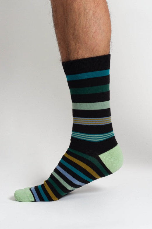 Thought Spots & Stripes Bamboo Gift Box of 4 Socks-Mens-Ohh! By Gum - Shop Sustainable