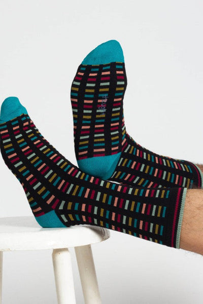 Thought Spots & Stripes Bamboo Gift Box of 4 Socks-Mens-Ohh! By Gum - Shop Sustainable