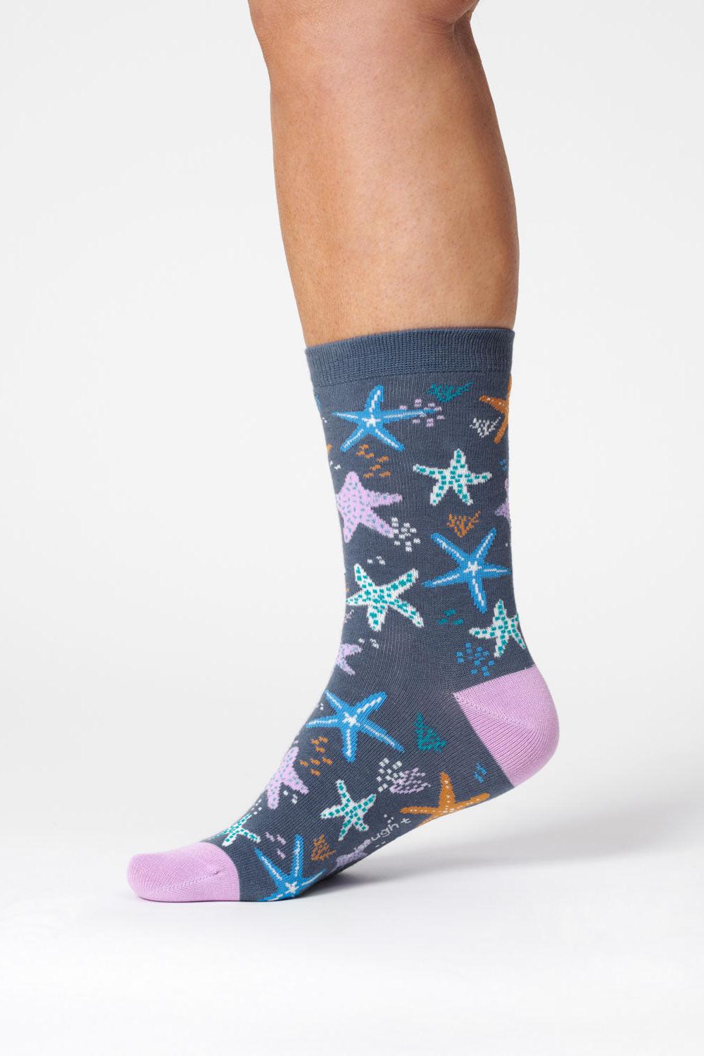 Thought Starfish Blueberry Bamboo Socks-Womens-Ohh! By Gum - Shop Sustainable