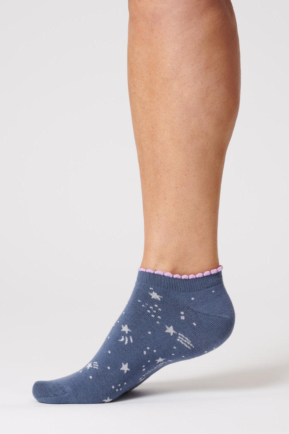 Thought Starry Blueberry Organic Cotton Trainer Socks-Womens-Ohh! By Gum - Shop Sustainable