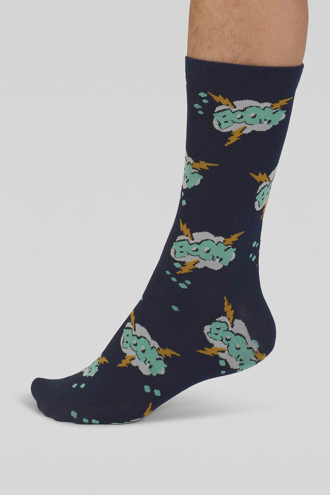 Thought Tayler Art Pop Organic Cotton Socks in Navy-Mens-Ohh! By Gum - Shop Sustainable