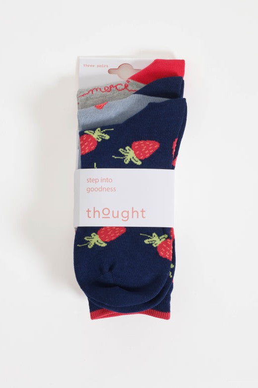 Thought Thank You Bamboo Gift Box of 3 Socks-Womens-Ohh! By Gum - Shop Sustainable