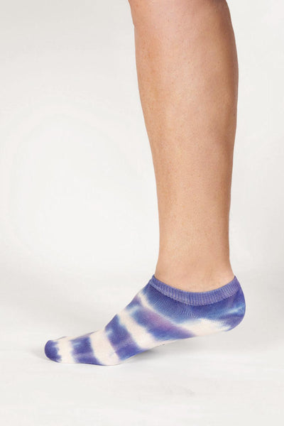 Thought Tie Dye Blue Slate Trainer Bamboo Socks-Womens-Ohh! By Gum - Shop Sustainable