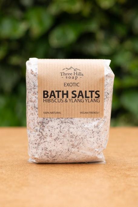 Three Hills Soap Hibiscus & Ylang- Ylang Bath Salts 250g