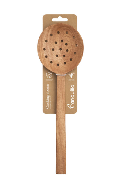 Tranquillo Cooking Strainer Spoon NATURAL NEEM-Homeware-Ohh! By Gum - Shop Sustainable