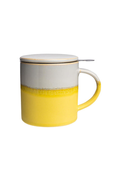 Tranquillo Yellow Cup with tea strainer INDUSTRIAL 410 ml-Homeware-Ohh! By Gum - Shop Sustainable