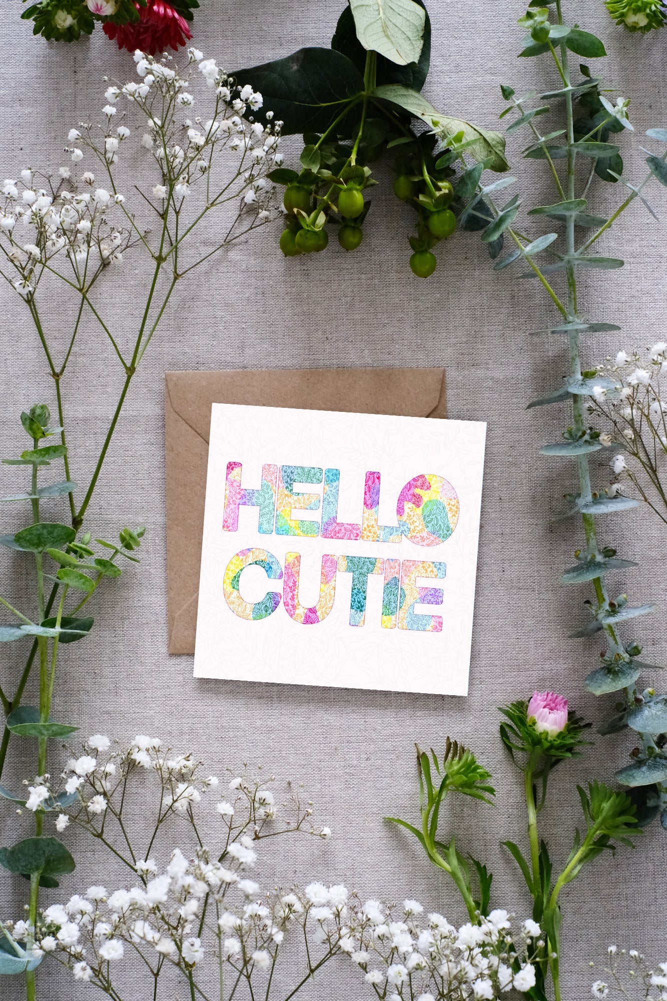Hello Cutie Sign Una Heaney Designs Hello Cutie Card – Ohh! By Gum