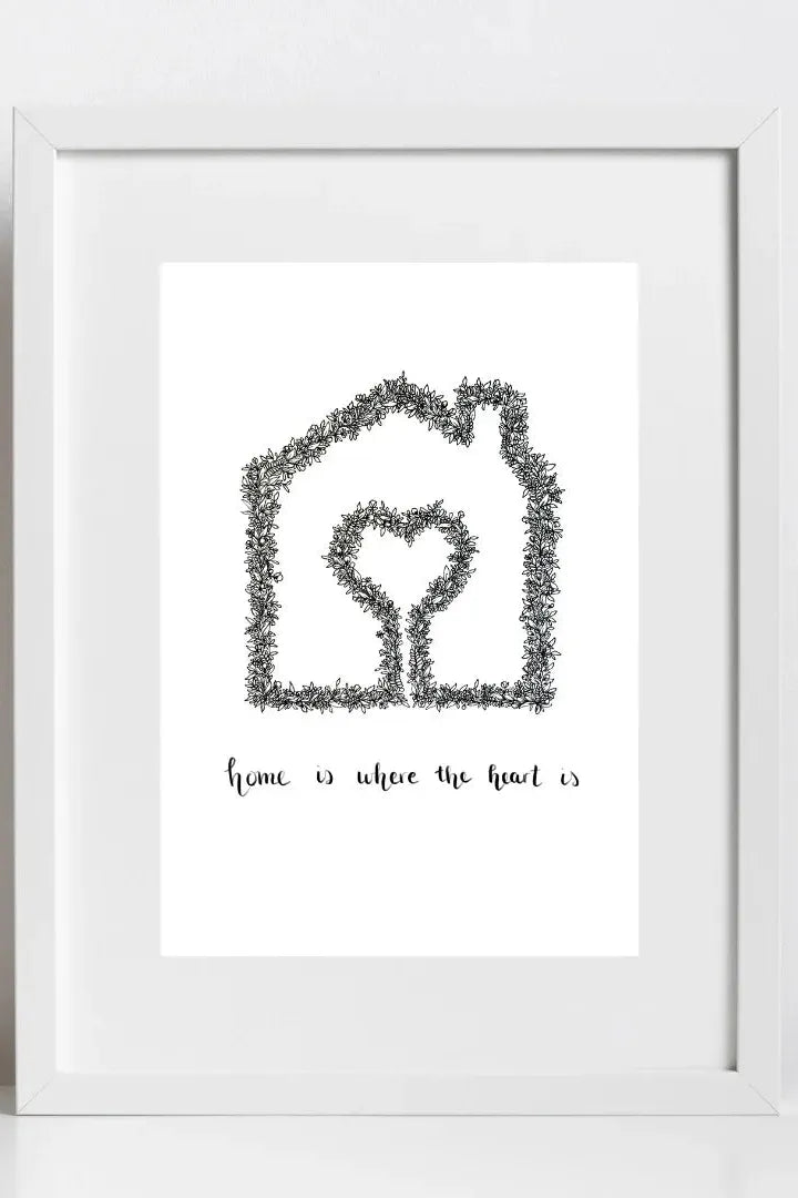 Una Heaney Designs Home is Where The Heart is Print