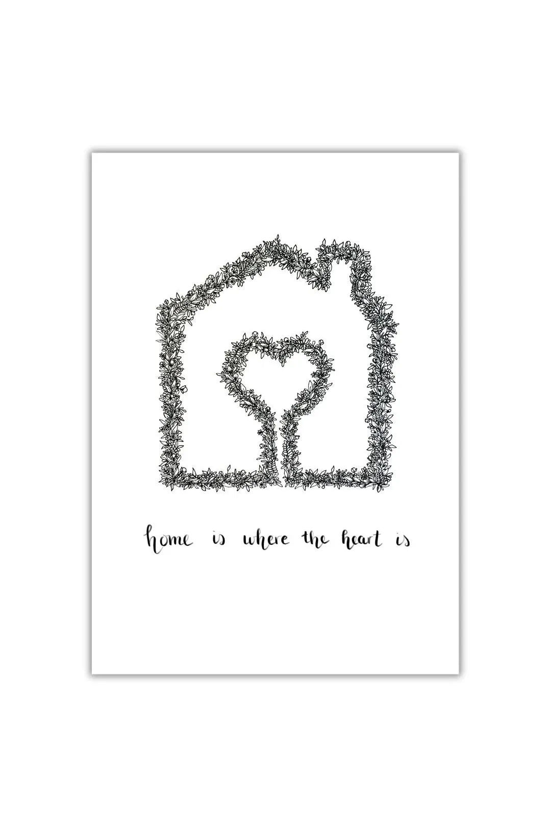 Una Heaney Designs Home is Where The Heart is Print