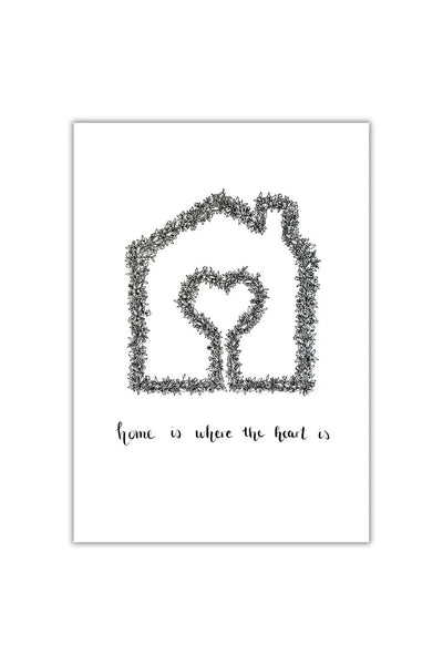 Una Heaney Designs Home is Where The Heart is Print