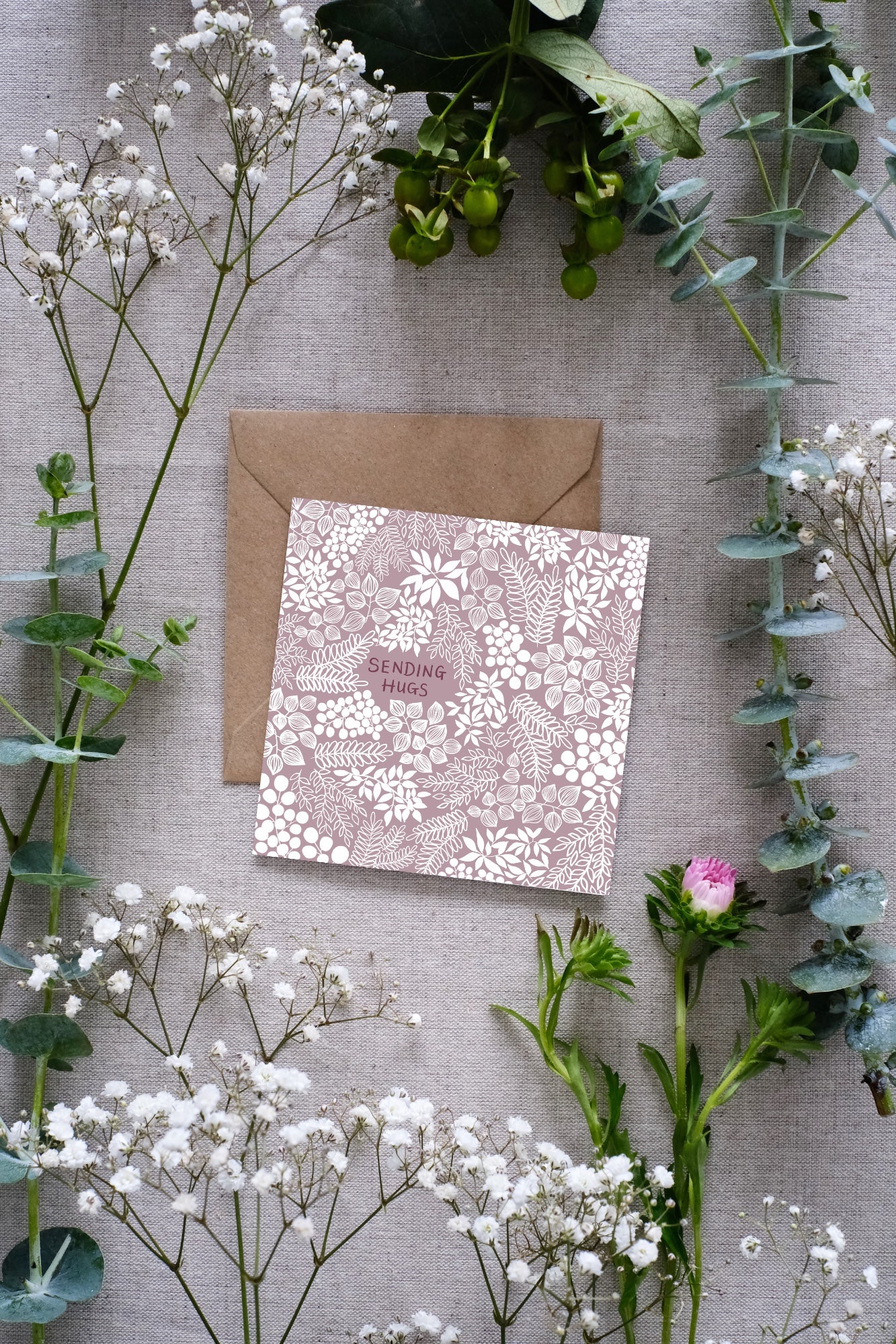 Una Heaney Designs Sending Hugs Card