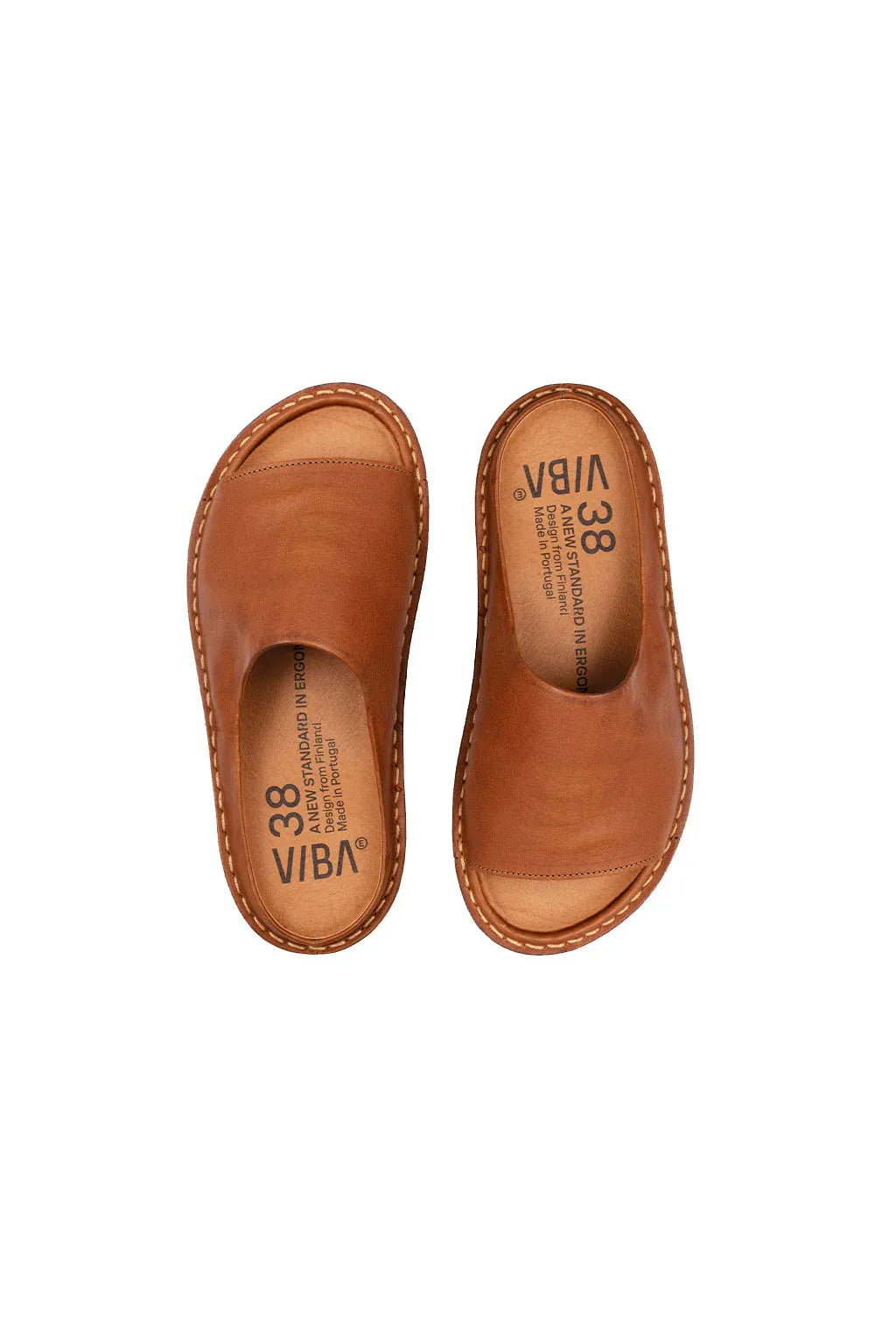 VIBAe SAINT TROPEZ Leather Cognac Brown - Ohh! By Gum