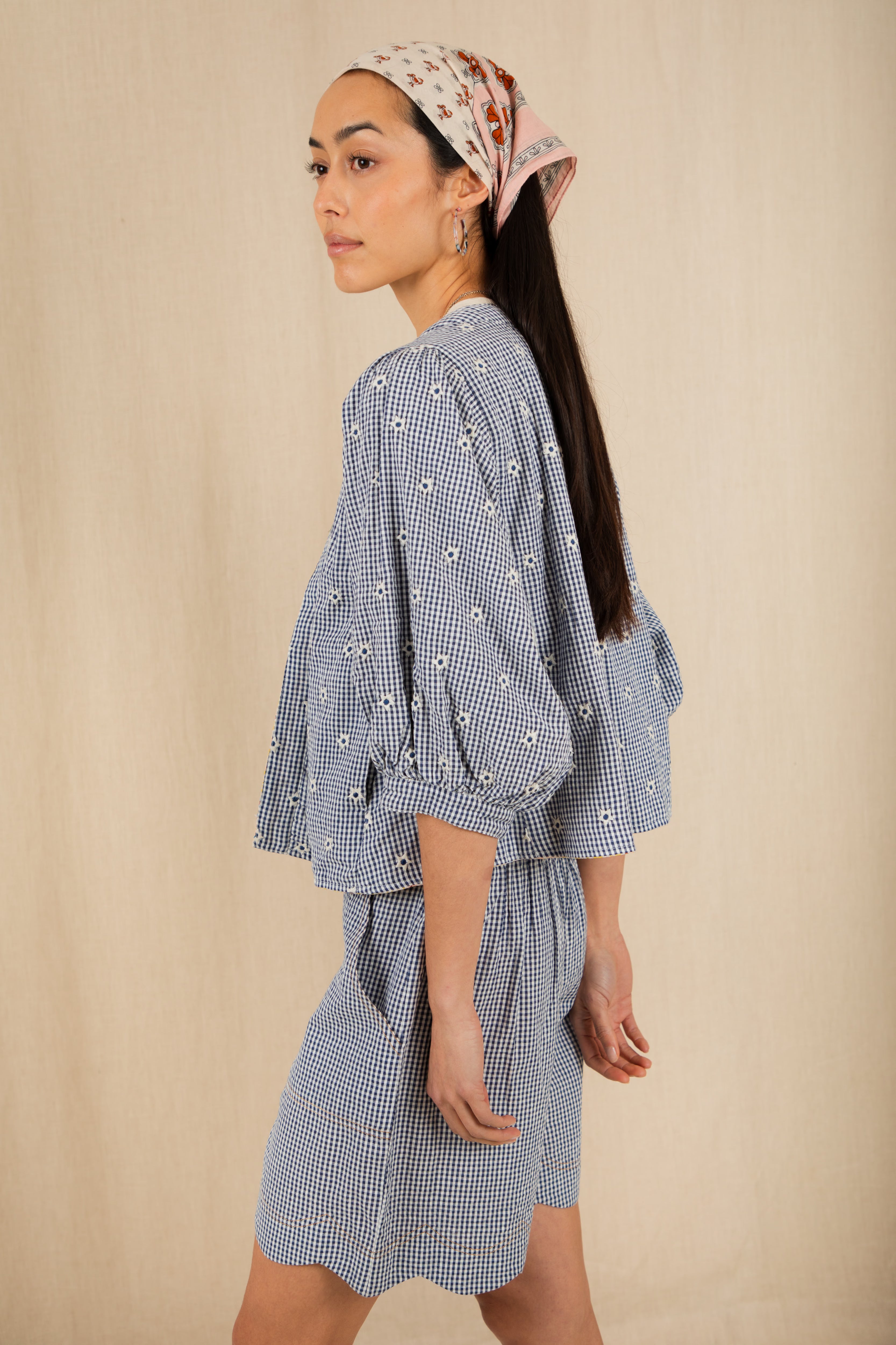 Bonté Mary Short Navy Ginham