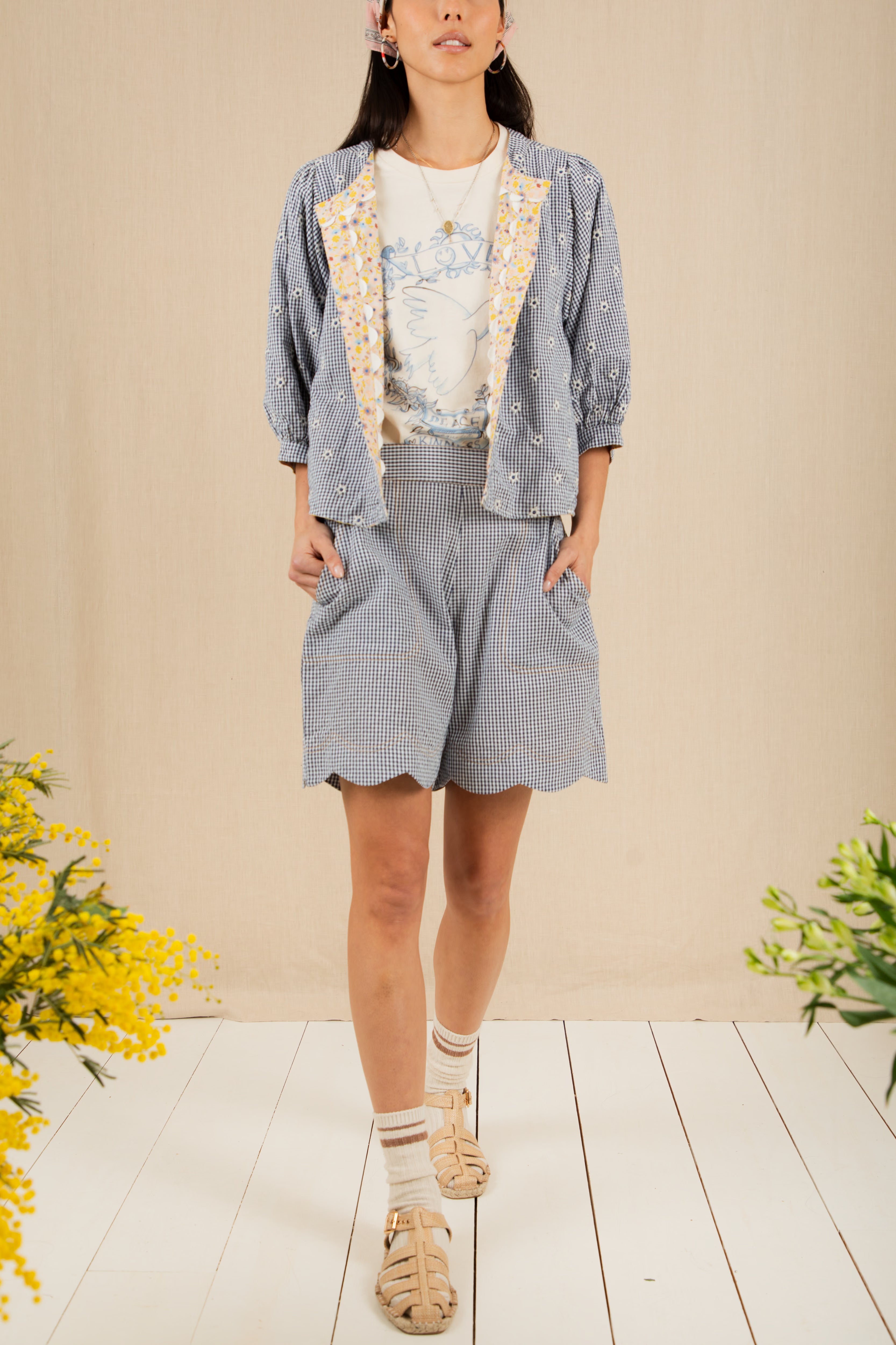 Bonté Mary Short Navy Ginham
