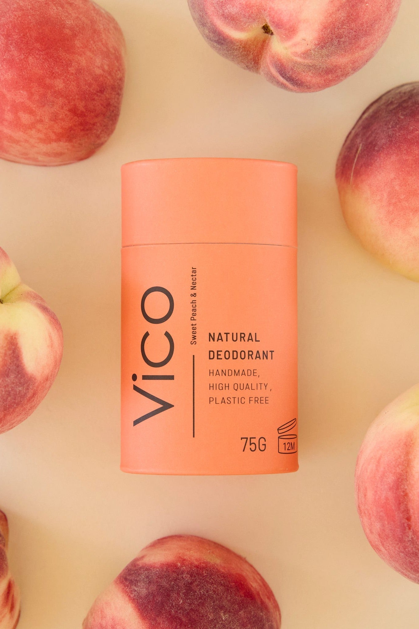 Vico Sweet Peach & Nectar Natural Deodorant-Womens-Ohh! By Gum - Shop Sustainable