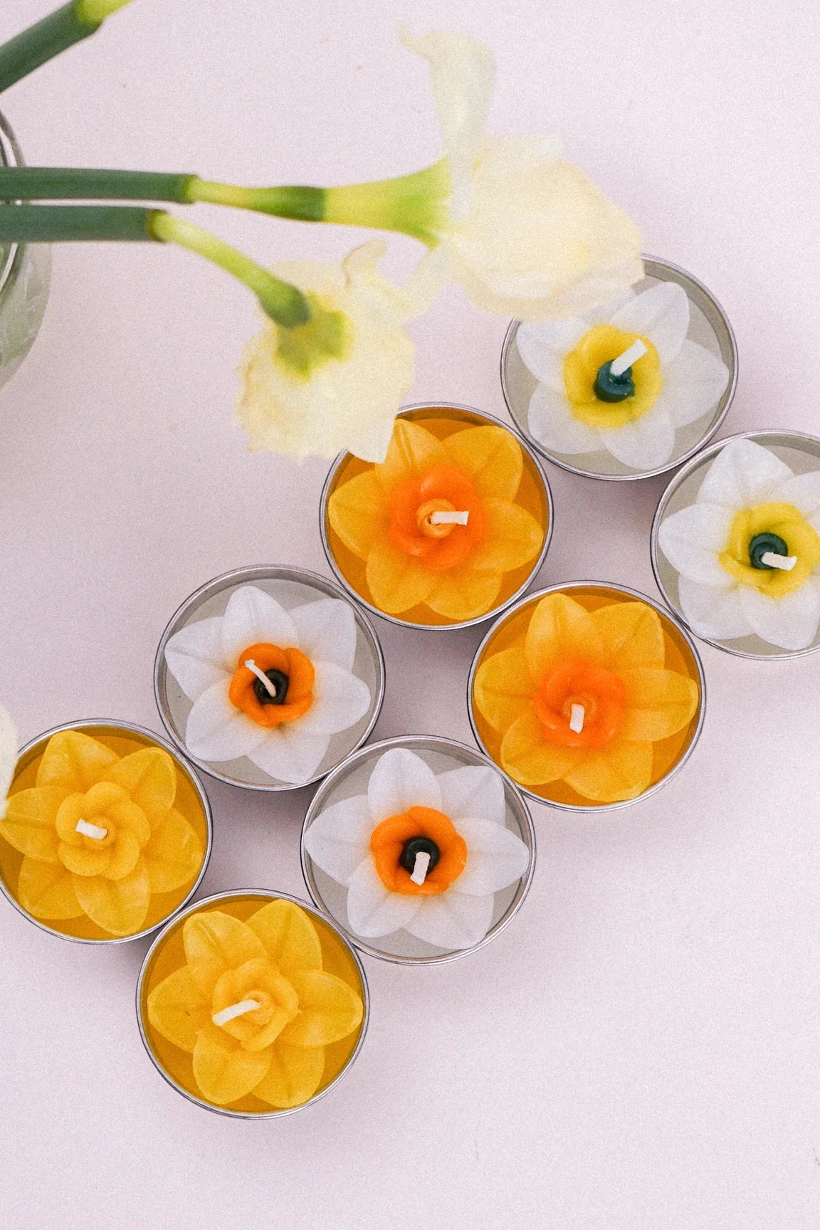 White Daffodil Scented Tealights-Gifts-Ohh! By Gum - Shop Sustainable