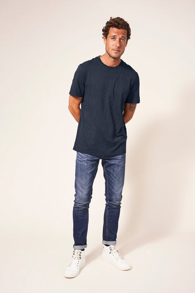 White Stuff Abersoch Short Sleeve Tee in Dark Navy SS25-Mens-Ohh! By Gum - Shop Sustainable