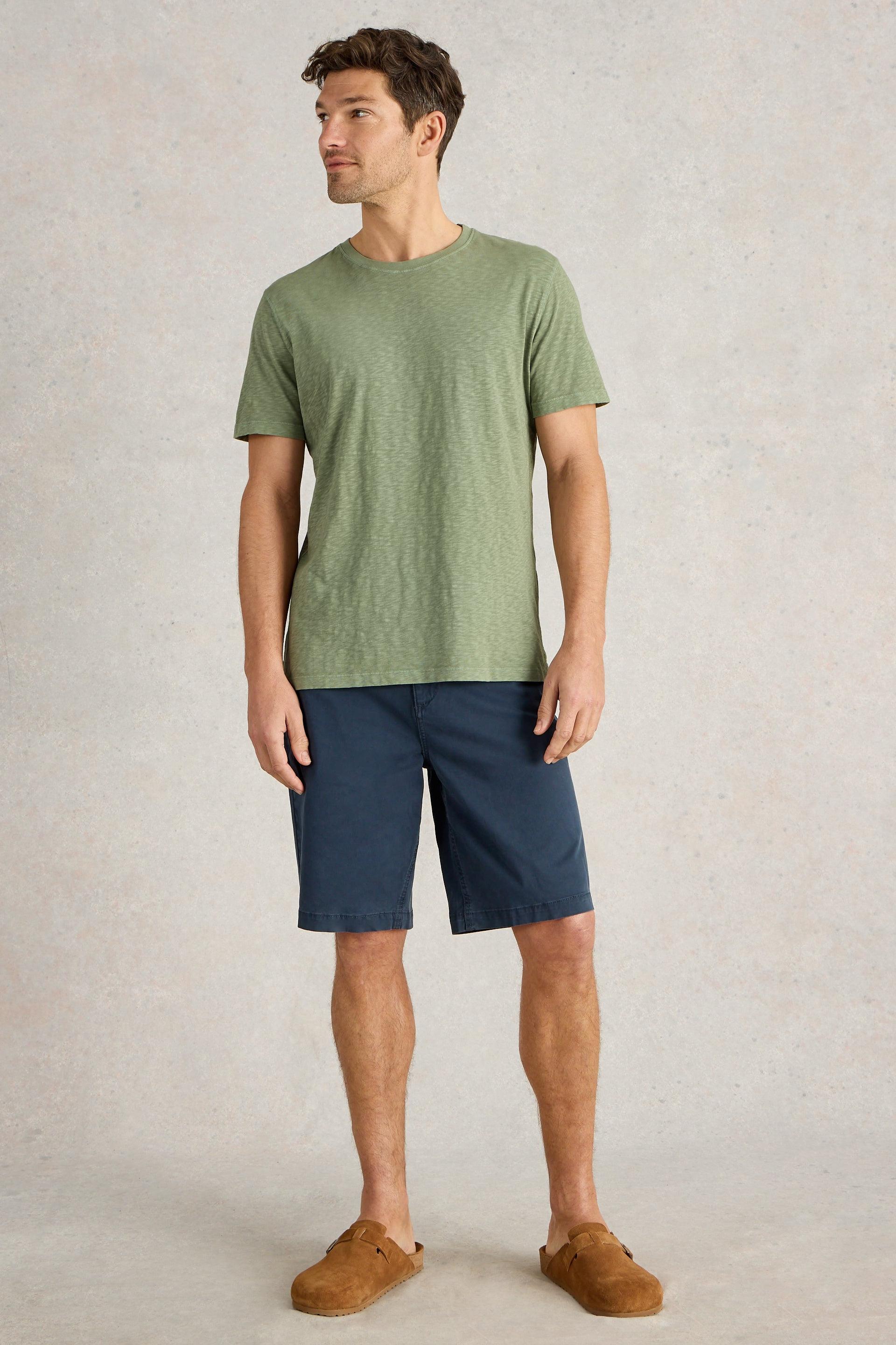 White Stuff Abersoch Short Sleeve Tee in Dusty Green - Ohh! By Gum