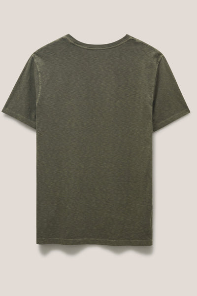 White Stuff Abersoch Short Sleeve Tee in Khaki Green-Mens-Ohh! By Gum - Shop Sustainable