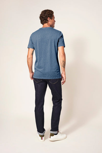 White Stuff Abersoch Short Sleeve Tee in Mid Blue-Mens-Ohh! By Gum - Shop Sustainable