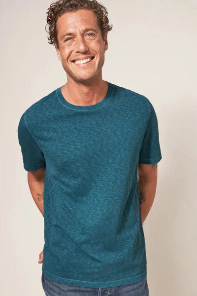 White Stuff Abersoch Short Sleeve Tee in Mid Teal-Mens-Ohh! By Gum - Shop Sustainable