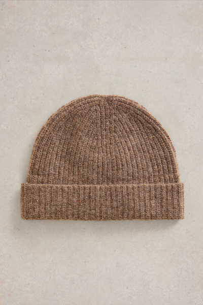 White Stuff Albie Mid Brown Rib Knit Beanie-Womens-Ohh! By Gum - Shop Sustainable