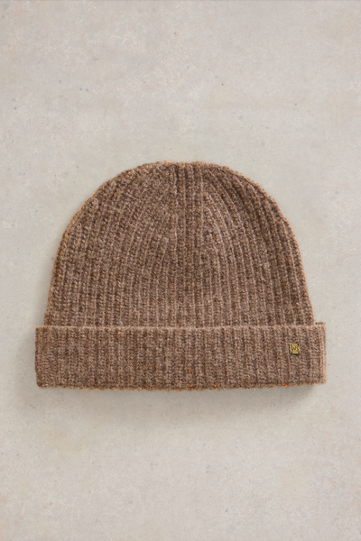 White Stuff Albie Mid Brown Rib Knit Beanie-Womens-Ohh! By Gum - Shop Sustainable