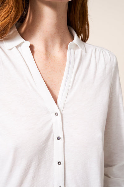 White Stuff Annie Jersey Brill White Shirt-Womens-Ohh! By Gum - Shop Sustainable