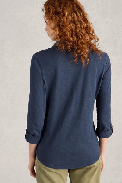 White Stuff Annie Jersey Shirt in Fr Navy AW25