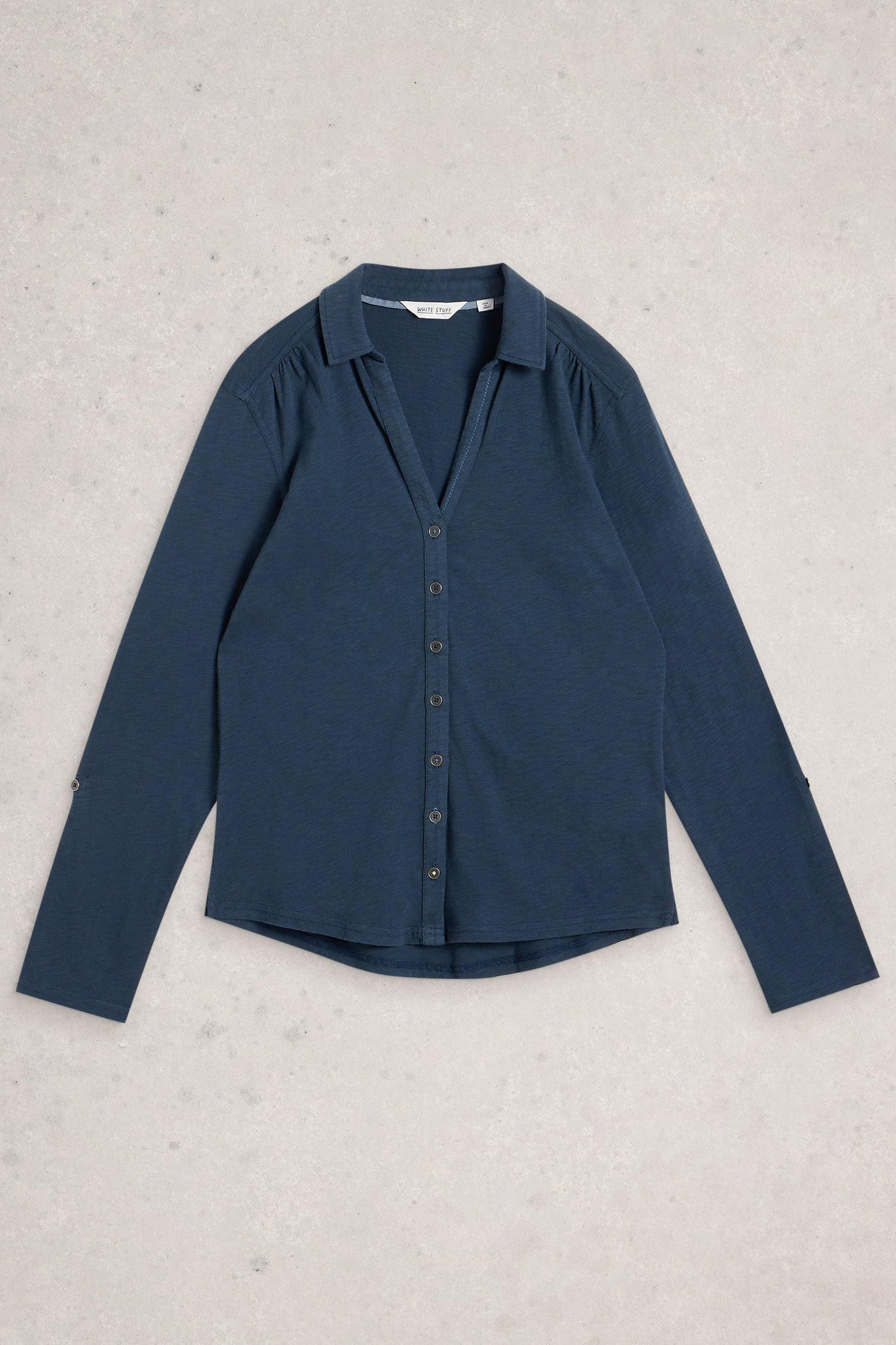 White Stuff Annie Jersey Shirt in Fr Navy AW25