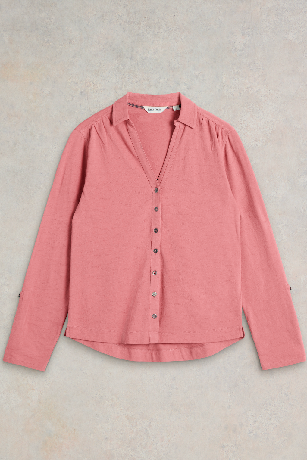 White Stuff Annie Textured Dusty Pink Shirt-Womens-Ohh! By Gum - Shop Sustainable