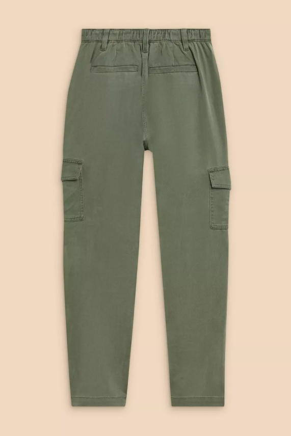 White Stuff Arlo Tencel Cargo Trousers - Mid Green-Womens-Ohh! By Gum - Shop Sustainable