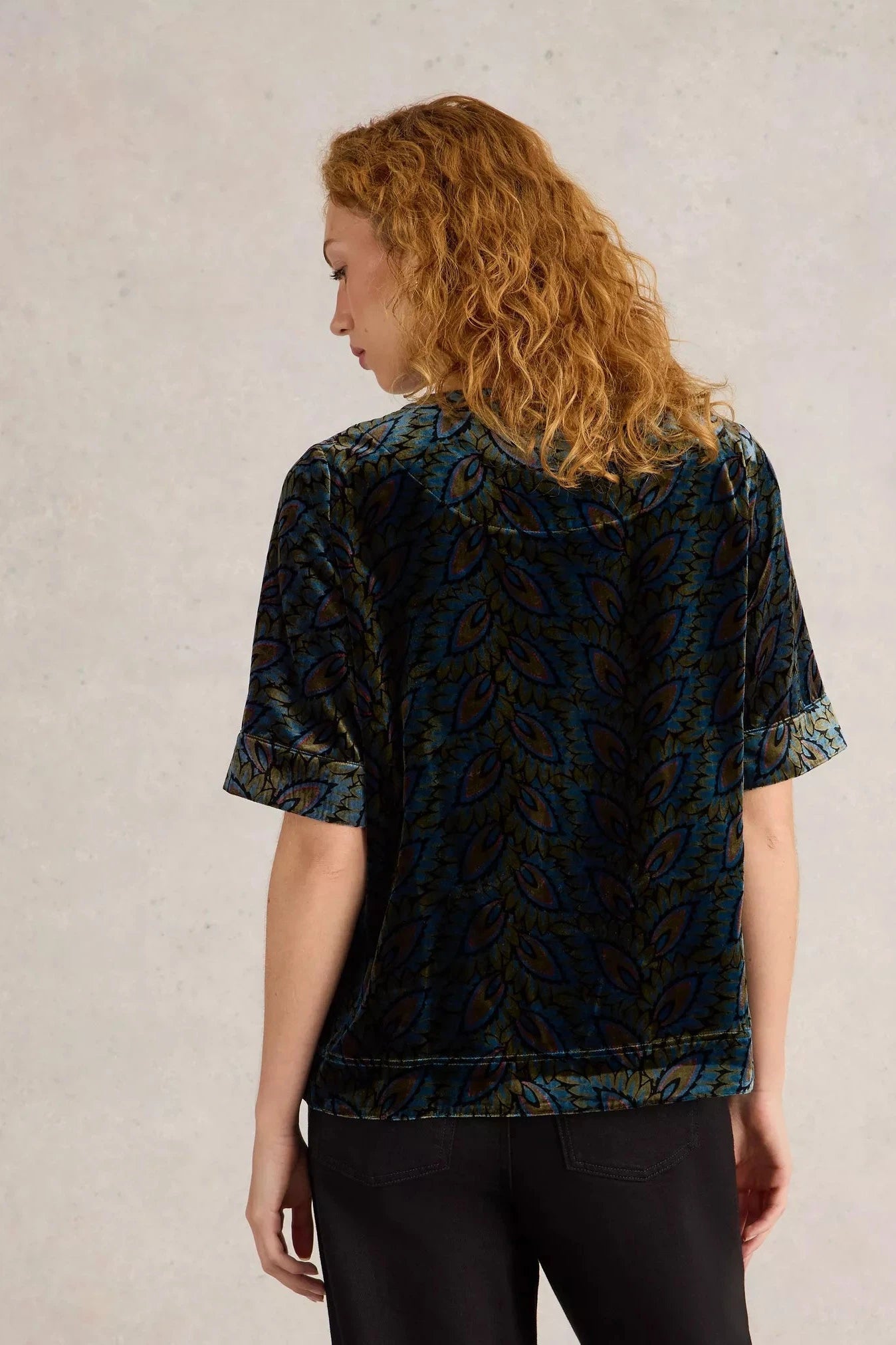 White Stuff Ash Printed Velvet Top-Womens-Ohh! By Gum - Shop Sustainable