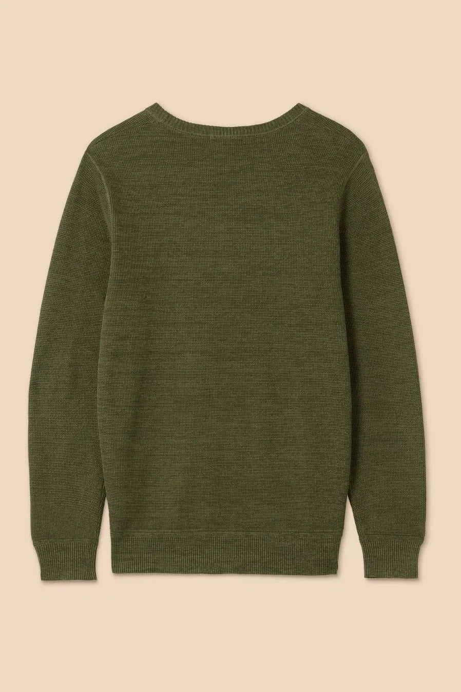 White Stuff Attadale Crew Neck Khaki Green Jumper-Mens-Ohh! By Gum - Shop Sustainable