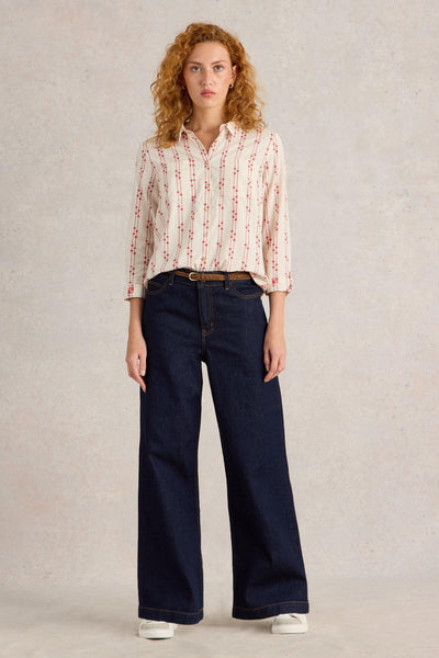 White Stuff Ayla Wide Leg Jean in Dark Denim
