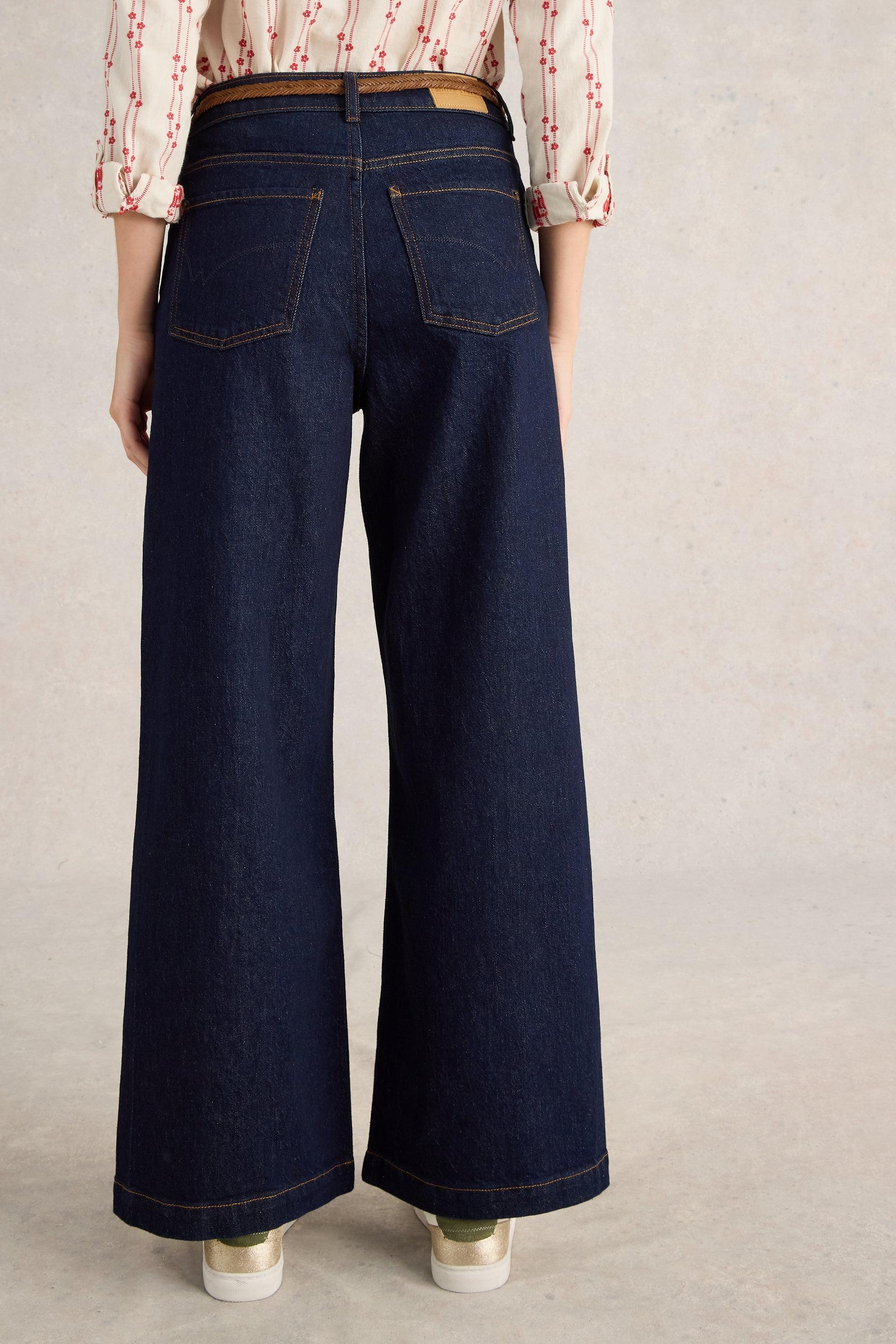 White Stuff Ayla Wide Leg Jean in Dark Denim - Ohh! By Gum