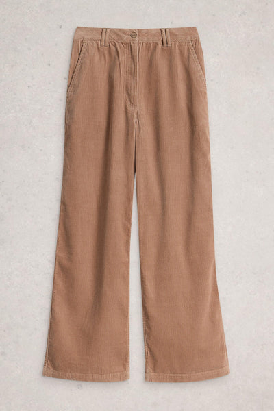 White Stuff Belle Cord Wide Leg Trouser in Light Nat