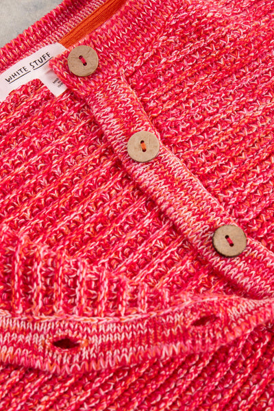 White Stuff Belle Stitchy Bright Pink Cardigan-Womens-Ohh! By Gum - Shop Sustainable