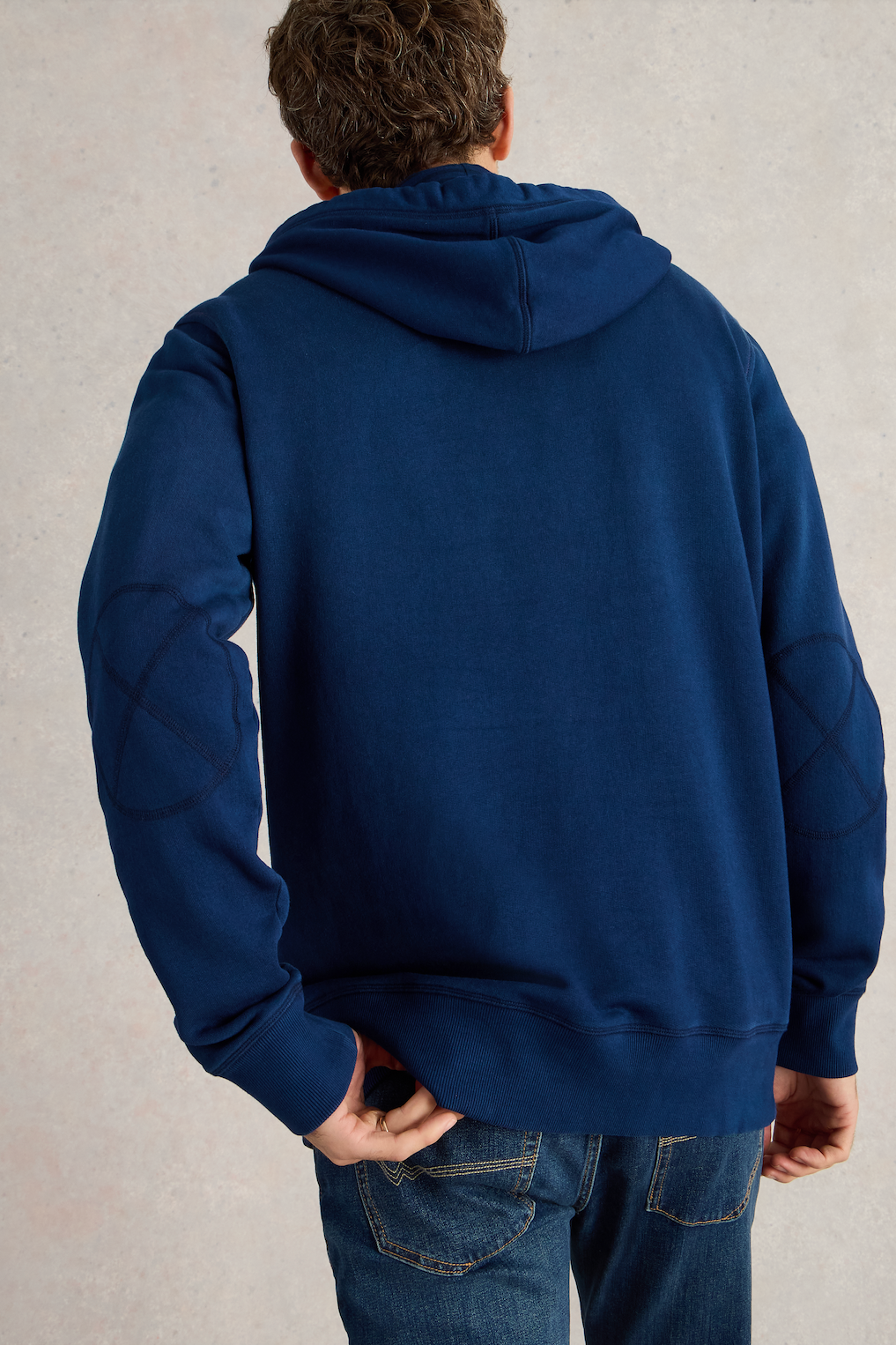 White Stuff Brampton Overhead Hoodie in Mid Blue-Mens-Ohh! By Gum - Shop Sustainable