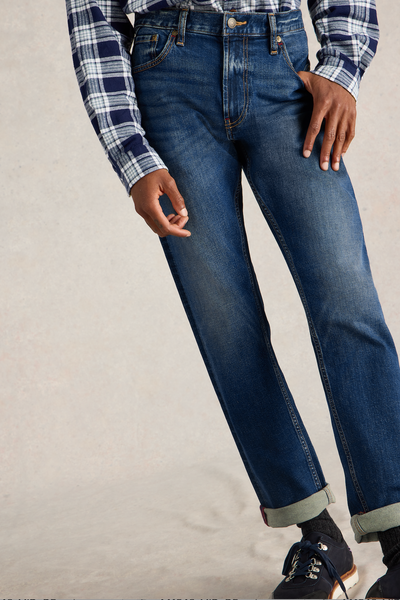 White Stuff Bronson Slim Jeans - Mid Denim-Mens-Ohh! By Gum - Shop Sustainable