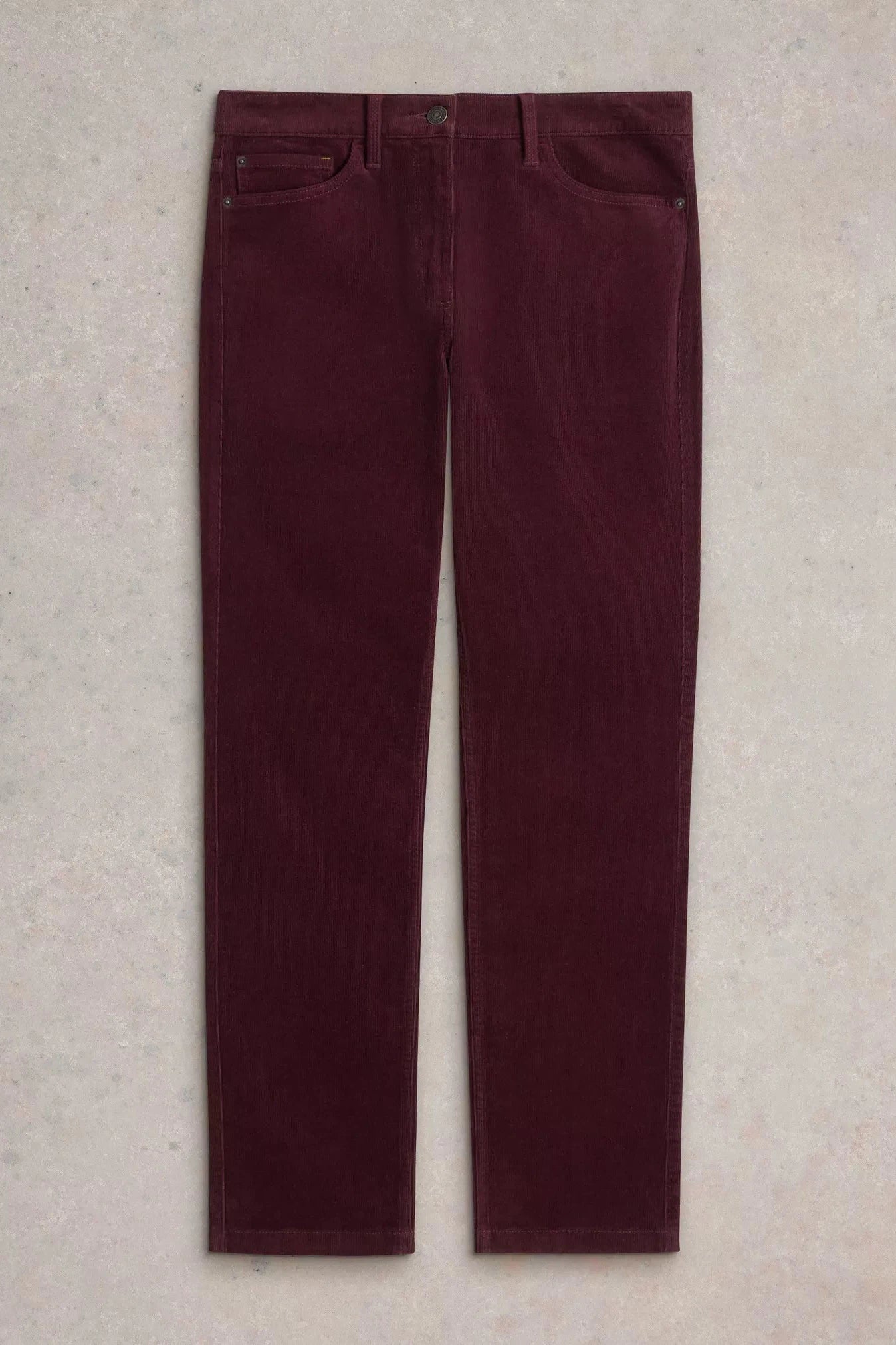 White Stuff Brooke Straight Cord Mid Plum Trouser-Womens-Ohh! By Gum - Shop Sustainable