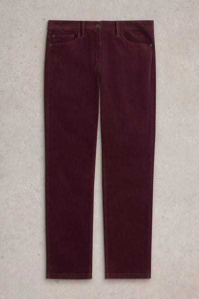 White Stuff Brooke Straight Cord Mid Plum Trouser-Womens-Ohh! By Gum - Shop Sustainable