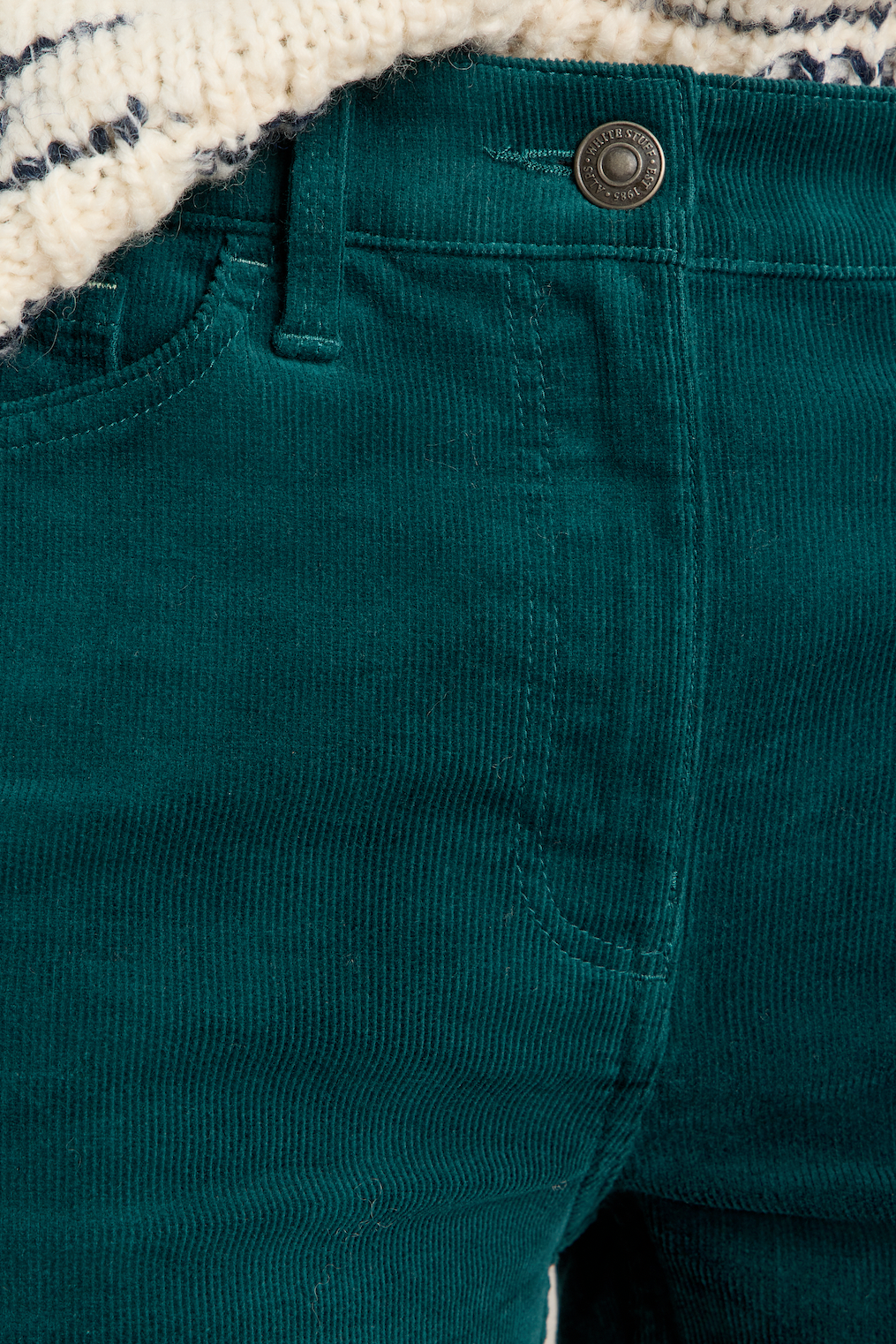 White Stuff Brooke Straight Cord Trouser in Dark Green-Womens-Ohh! By Gum - Shop Sustainable